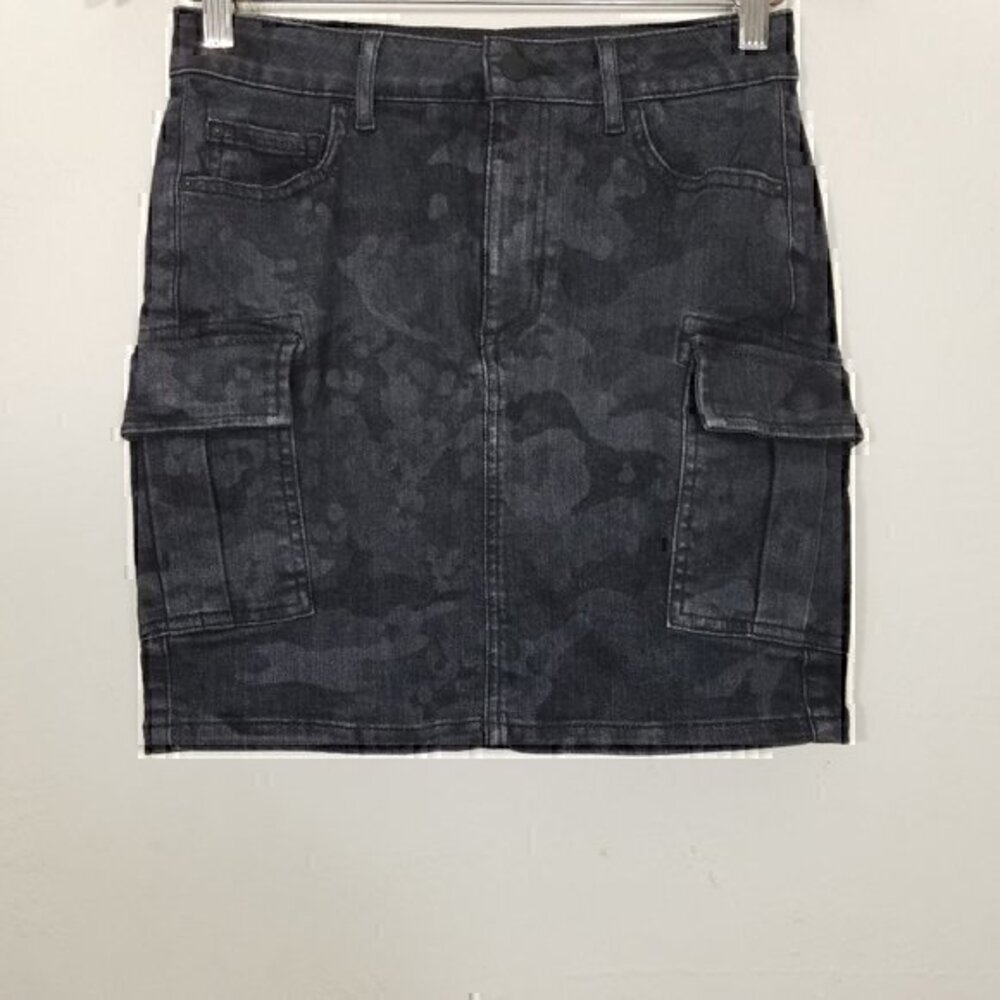 Guess Camo Cargo Stretch Denim Mini Skirts Size S